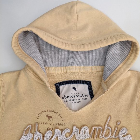 Abercrombie Kids Yellow and Grey Hoodie Adirondack Heritage New York - Picture 8 of 16